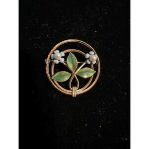 Krementz Blue Forget Me Not Circle Pin
